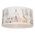 Dziecięca lampa sufitowa KIDS ROOM 1xE27/60W/230V Ø 40 cm zwierzątka