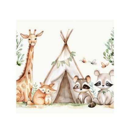 Dziecięca lampa sufitowa KIDS ROOM 1xE27/60W/230V Ø 40 cm zwierzątka