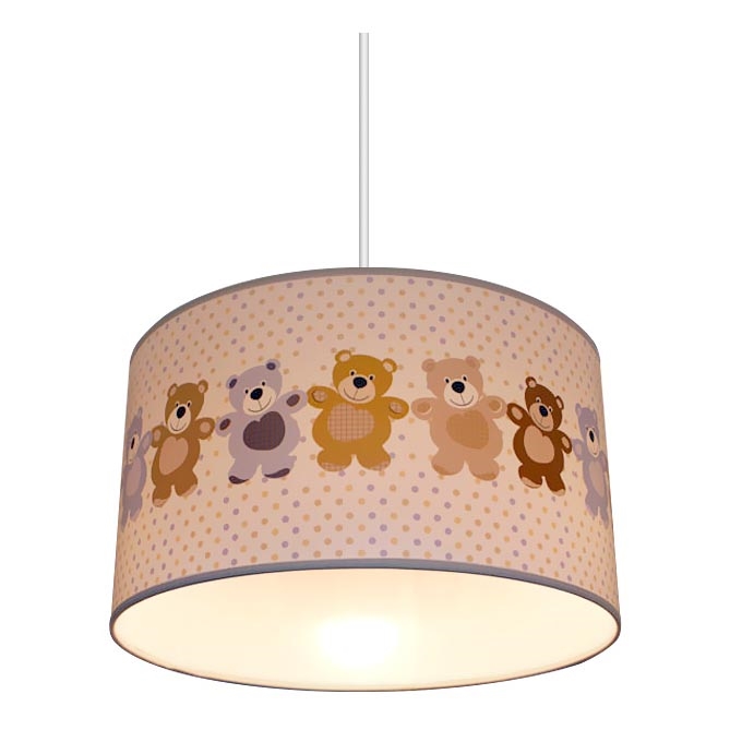 Dziecięca lampa wisząca BEARS 1xE27/60W/230V