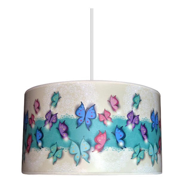 Dziecięca lampa wisząca BUTTERFLY 1xE27/60W/230V