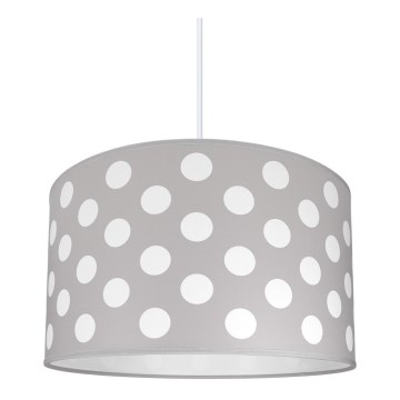 Dziecięca lampa wisząca DOTS GREY 1xE27/60W/230V