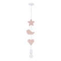 Dziecięca lampa wisząca na lince TRIO 1xE27/20W/230V różowa/biała