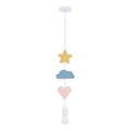 Dziecięca lampa wisząca TRIO 1xE27/20W/230V żółta/niebieska/różowa