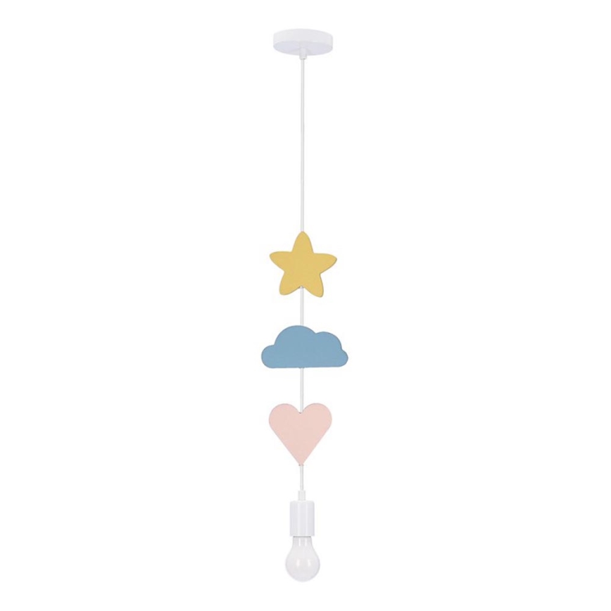 Dziecięca lampa wisząca TRIO 1xE27/20W/230V żółta/niebieska/różowa