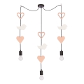 Dziecięca lampa wisząca TRIO 3xE27/20W/230V różowy/biały