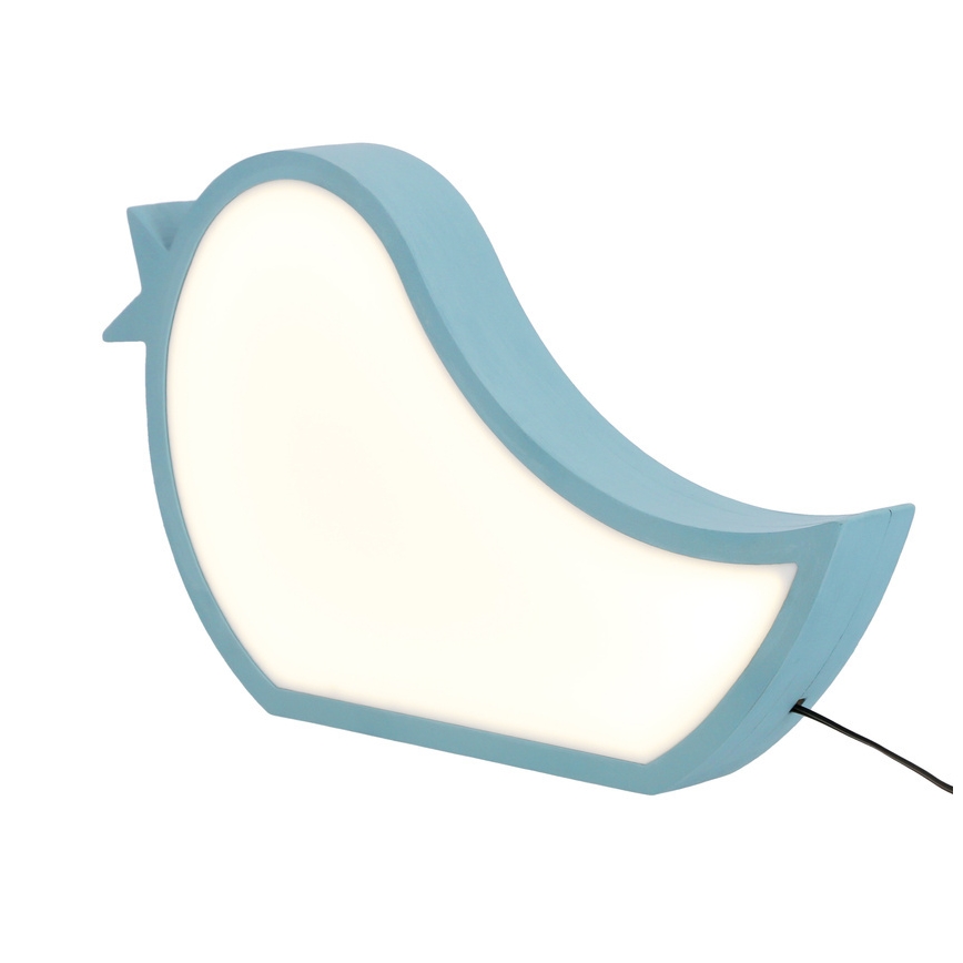 Dziecięca lampka biurkowa BIRD LED/12W/230V niebieska