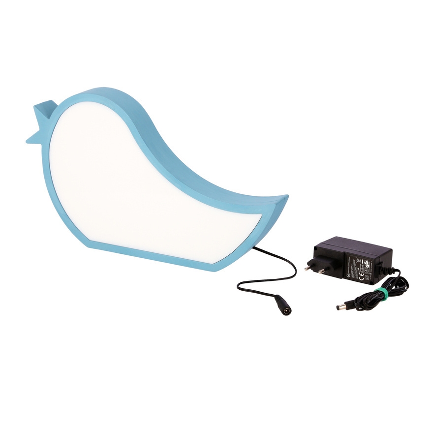 Dziecięca lampka biurkowa BIRD LED/12W/230V niebieska