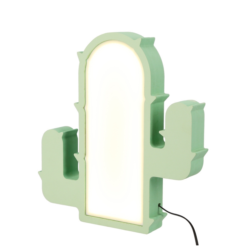 Dziecięca lampka biurkowa CACTUS LED/10W/230V zielona