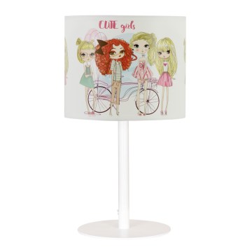 Dziecięca lampka biurkowa GIRLS VIBES 1xE27/60W/230V Ø 18 cm dla dziewczynek