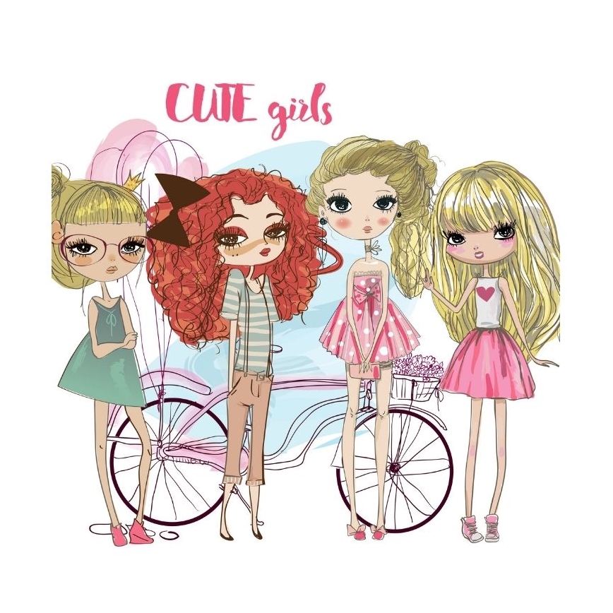 Dziecięca lampka biurkowa GIRLS VIBES 1xE27/60W/230V Ø 18 cm dla dziewczynek