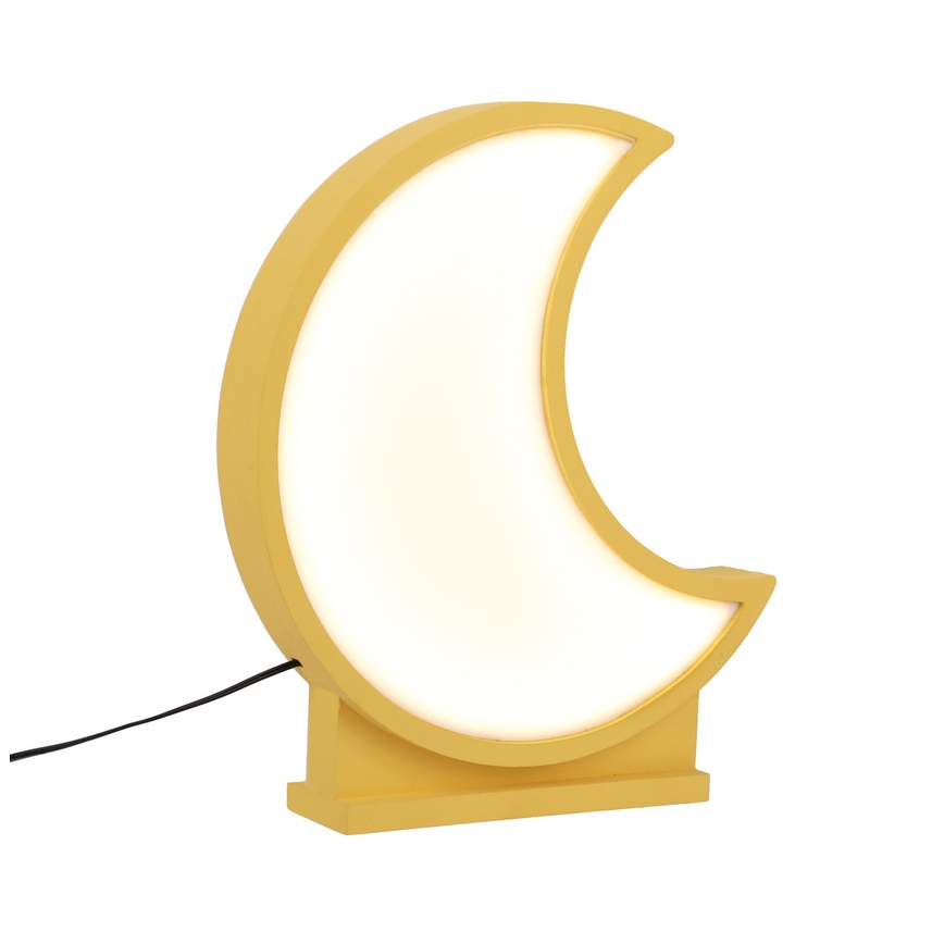 Dziecięca lampka biurkowa MOON LED/12W/230V żółta