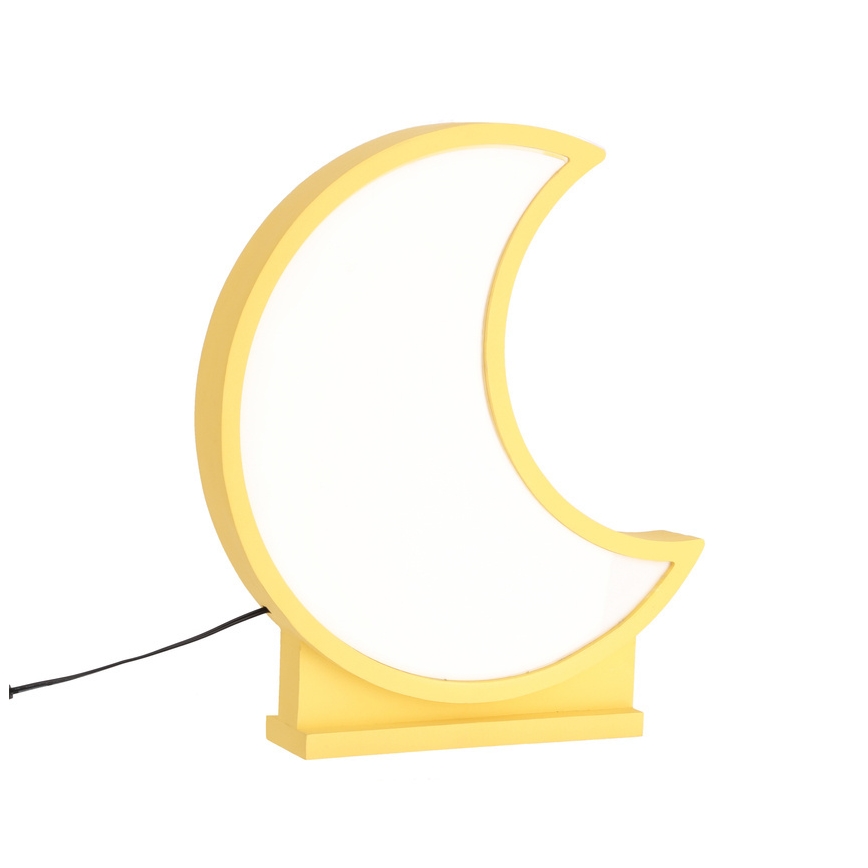 Dziecięca lampka biurkowa MOON LED/12W/230V żółta