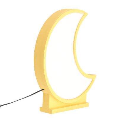 Dziecięca lampka biurkowa MOON LED/12W/230V żółta
