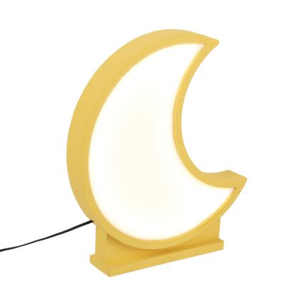 Dziecięca lampka biurkowa MOON LED/12W/230V żółta