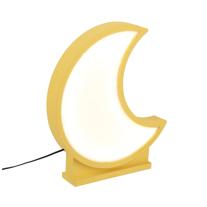 Dziecięca lampka biurkowa MOON LED/12W/230V żółta