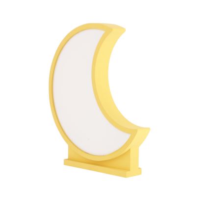 Dziecięca lampka biurkowa MOON LED/12W/230V żółta