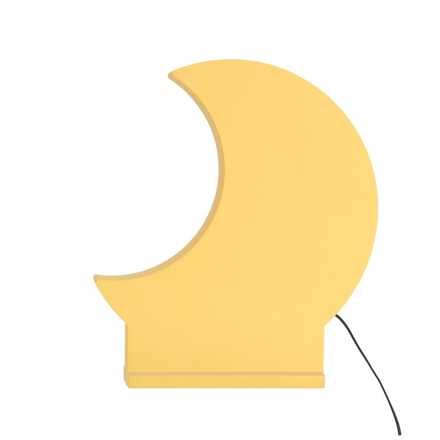 Dziecięca lampka biurkowa MOON LED/12W/230V żółta