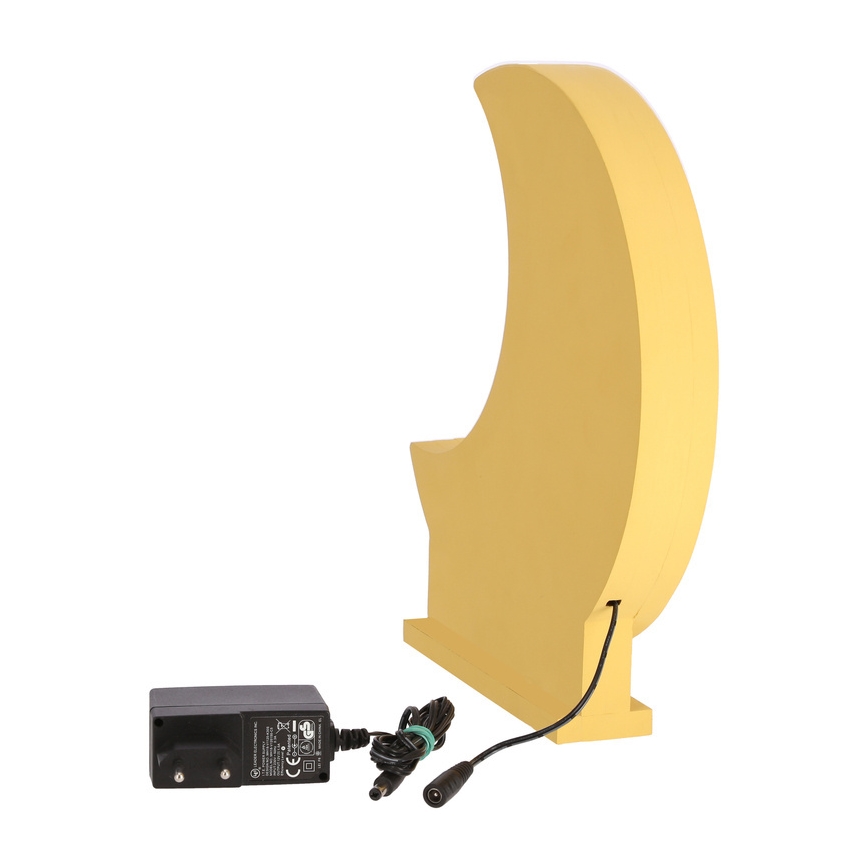 Dziecięca lampka biurkowa MOON LED/12W/230V żółta