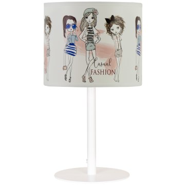 Dziecięca lampka stołowa GIRLS VIBES 1xE27/60W/230V śr. 18 cm dla dziewczynek