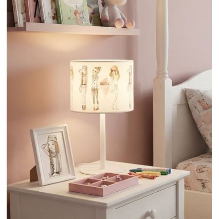Dziecięca lampka stołowa GIRLS VIBES 1xE27/60W/230V Ø 18 cm dla dziewczynek