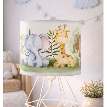 Dziecięca lampka stołowa KIDS ROOM 1x E27, max. 60 W, 230 V, średnica 18 cm, motyw dżungli
