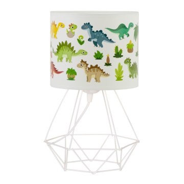 Dziecięca lampka stołowa KIDS ROOM 1xE27/60W/230V śr. 18 cm dinozaur
