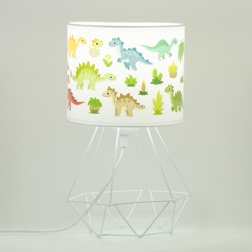 Dziecięca lampka stołowa KIDS ROOM 1xE27/60W/230V śr. 18 cm dinozaur