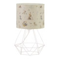 Dziecięca lampka stołowa KIDS ROOM 1xE27/60W/230V śr. 18 cm zwierzątka