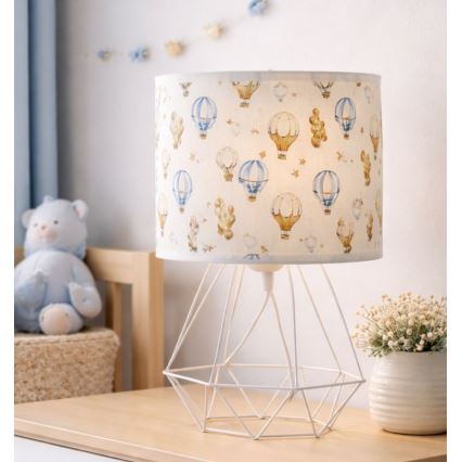 Dziecięca lampka stołowa KIDS ROOM 1xE27/60W/230V, średnica 18 cm, motyw balonów