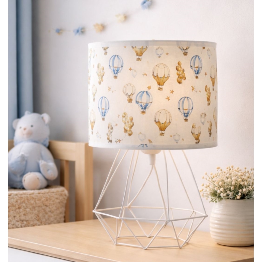 Dziecięca lampka stołowa KIDS ROOM 1xE27/60W/230V, średnica 18 cm, motyw balonów