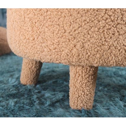 Dziecięcy fotel PIXI, średnica 46 cm, brązowy