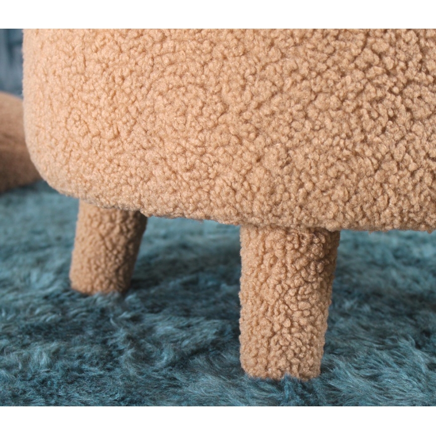 Dziecięcy fotel PIXI, średnica 46 cm, brązowy