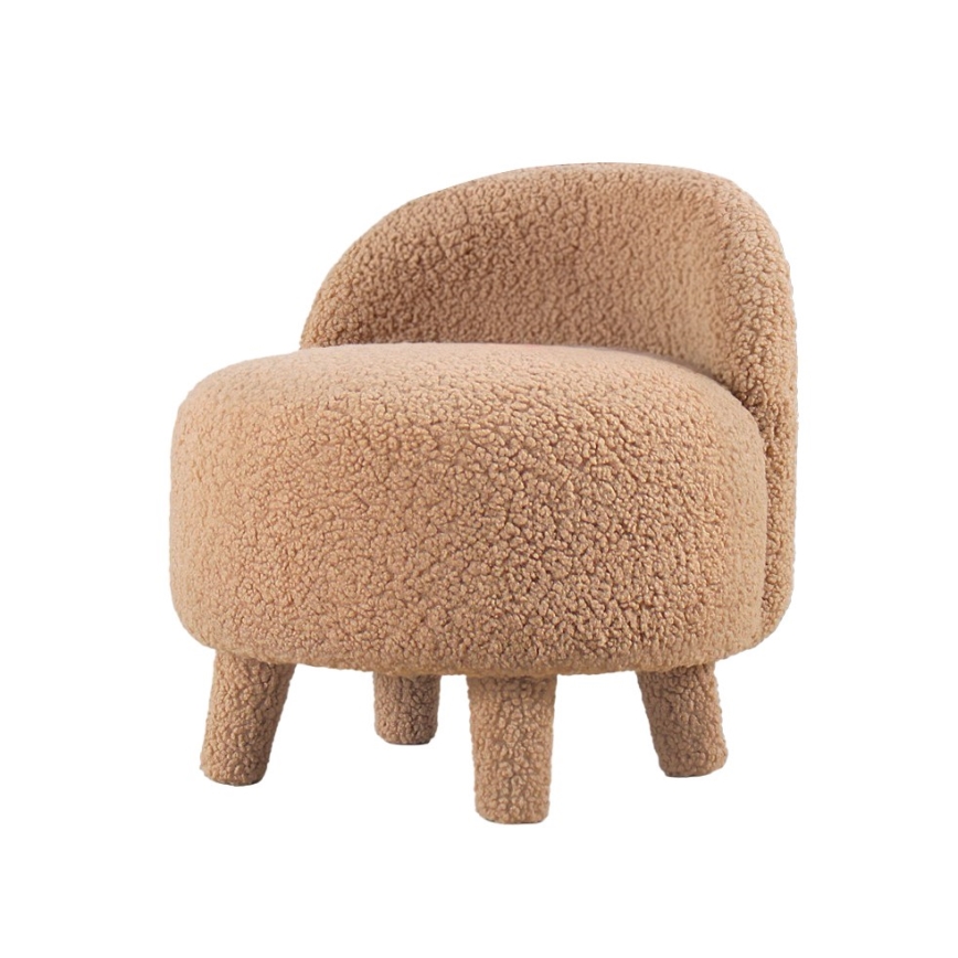 Dziecięcy fotel PIXI, średnica 46 cm, brązowy