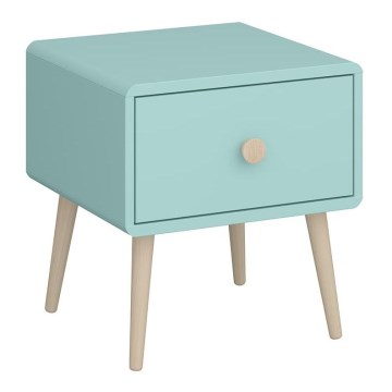 Dziecięcy nightstand GAIA 44,3x41,4 cm turkusowy/dąb