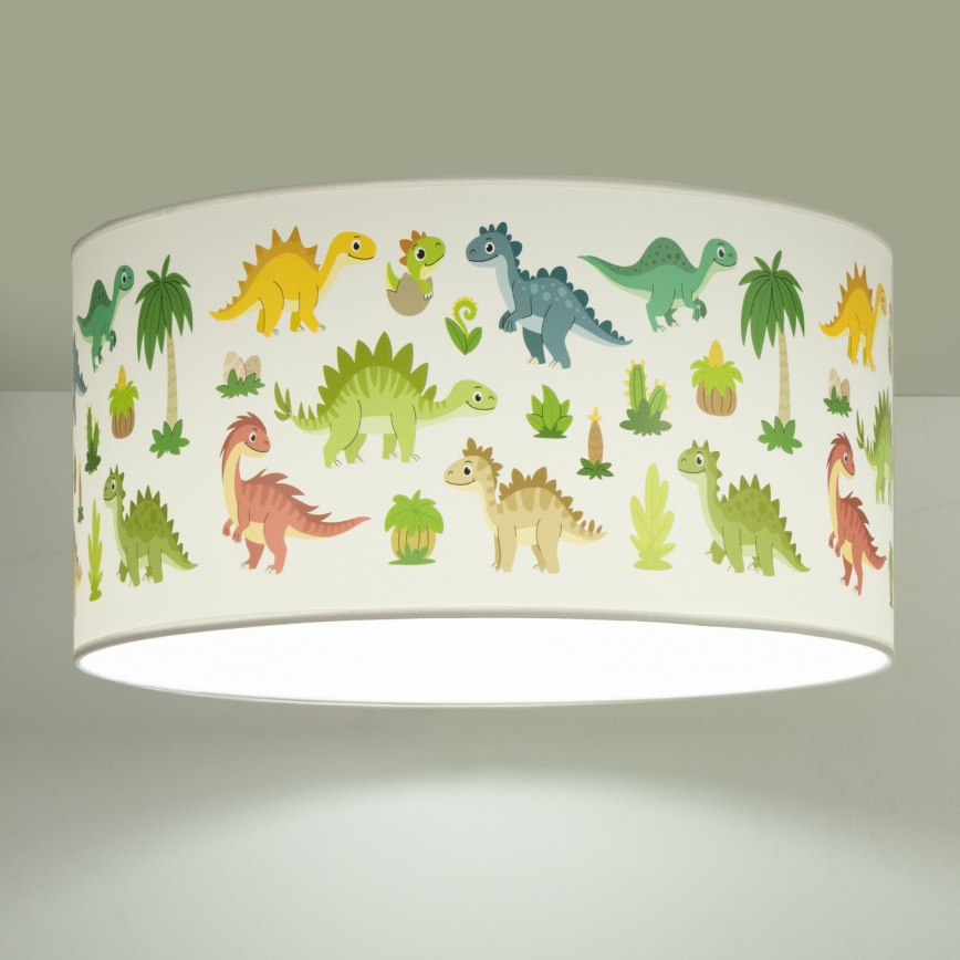 Dziecięcy plafon KIDS ROOM 1xE27/60W/230V, średnica 40 cm, dinozaur