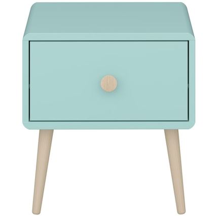 Dziecięcy nightstand GAIA 44,3x41,4 cm turkusowy/dąb