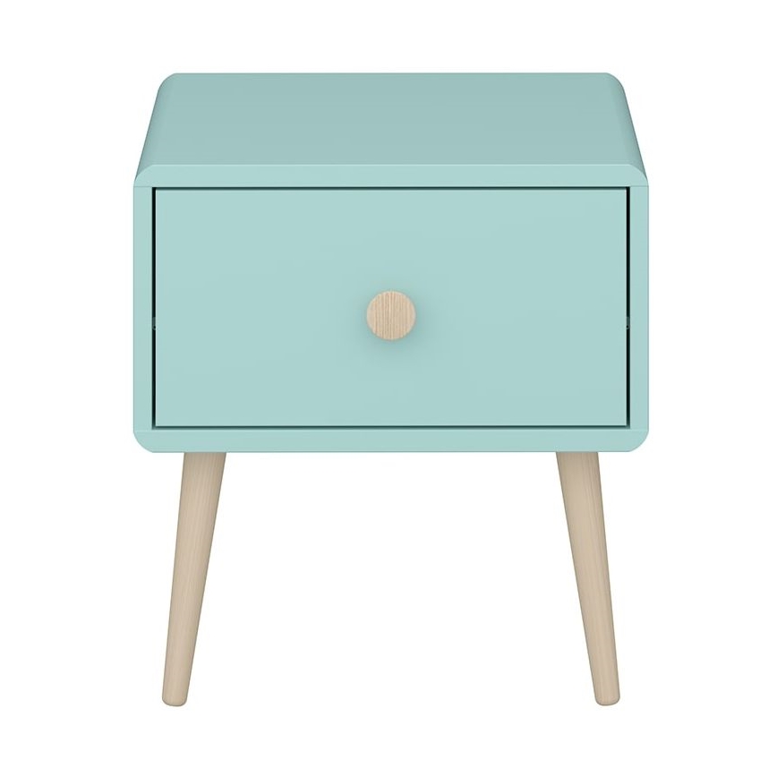 Dziecięcy nightstand GAIA 44,3x41,4 cm turkusowy/dąb