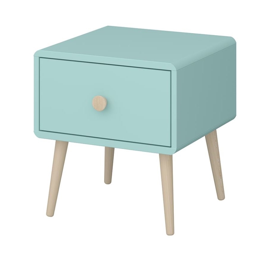Dziecięcy nightstand GAIA 44,3x41,4 cm turkusowy/dąb