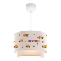 Dziecięcy żyrandol CANDY 1xE27/40W/230V biały/pomarańczowy