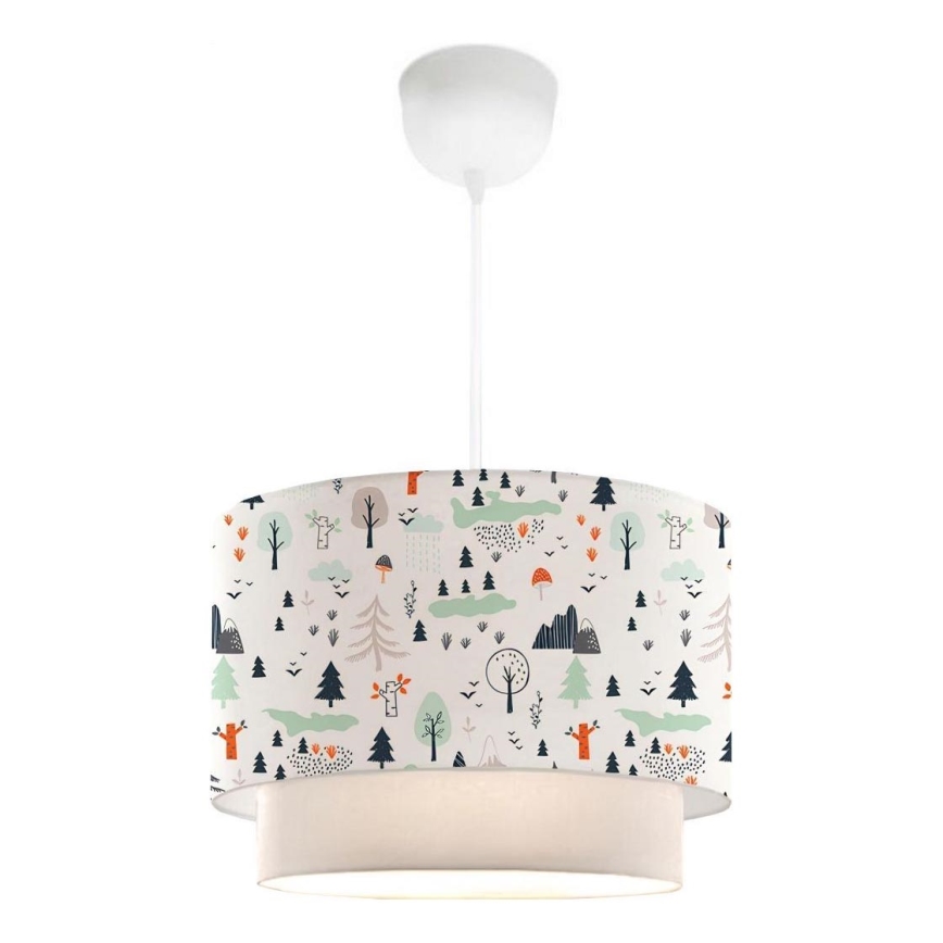 Dziecięcy żyrandol CANDY 1xE27/40W/230V biały/wielobarwny