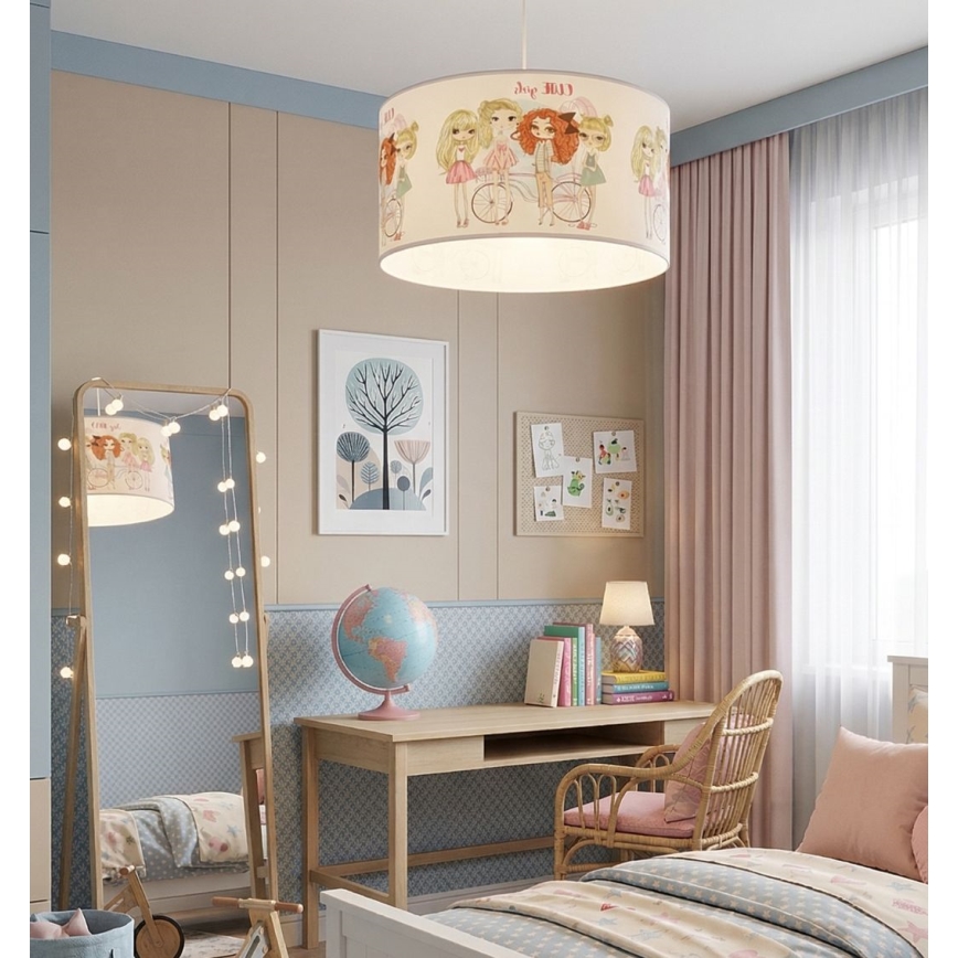 Dziecięcy żyrandol GIRLS VIBES 1xE27/60W/230V śr. 40 cm dla dziewczynek