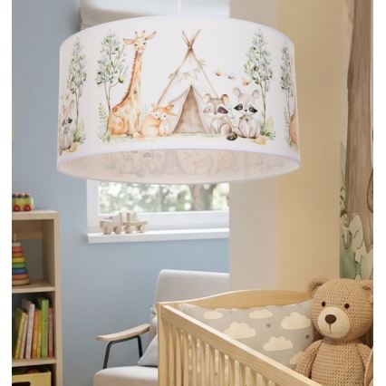 Dziecięcy żyrandol KIDS ROOM 1xE27/60W/230V, śr. 40 cm, zwierzątka