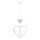 Dziecięcy żyrandol na kablu HEART 1xE27/20W/230V różowy/biały