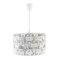 Dziecięcy żyrandol na linkę CATS 1xE27/60W/230V