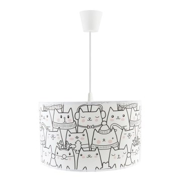 Dziecięcy żyrandol na linkę CATS 1xE27/60W/230V