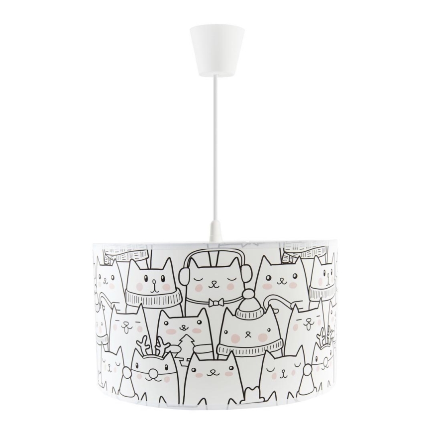 Dziecięcy żyrandol na linkę CATS 1xE27/60W/230V