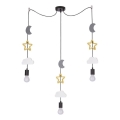 Dziecińska lampa sufitowa TRIO 3xE27/20W/230V szara/żółta/biała