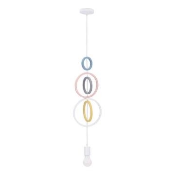Dzieciowa lampa sufitowa HOOPS 1xE27/20W/230V o średnicy 19 cm kolorowa