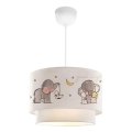 Dzieciowy żyrandol CANDY 1xE27/40W/230V biały/szary