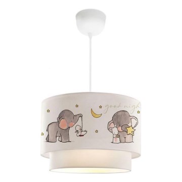 Dzieciowy żyrandol CANDY 1xE27/40W/230V biały/szary